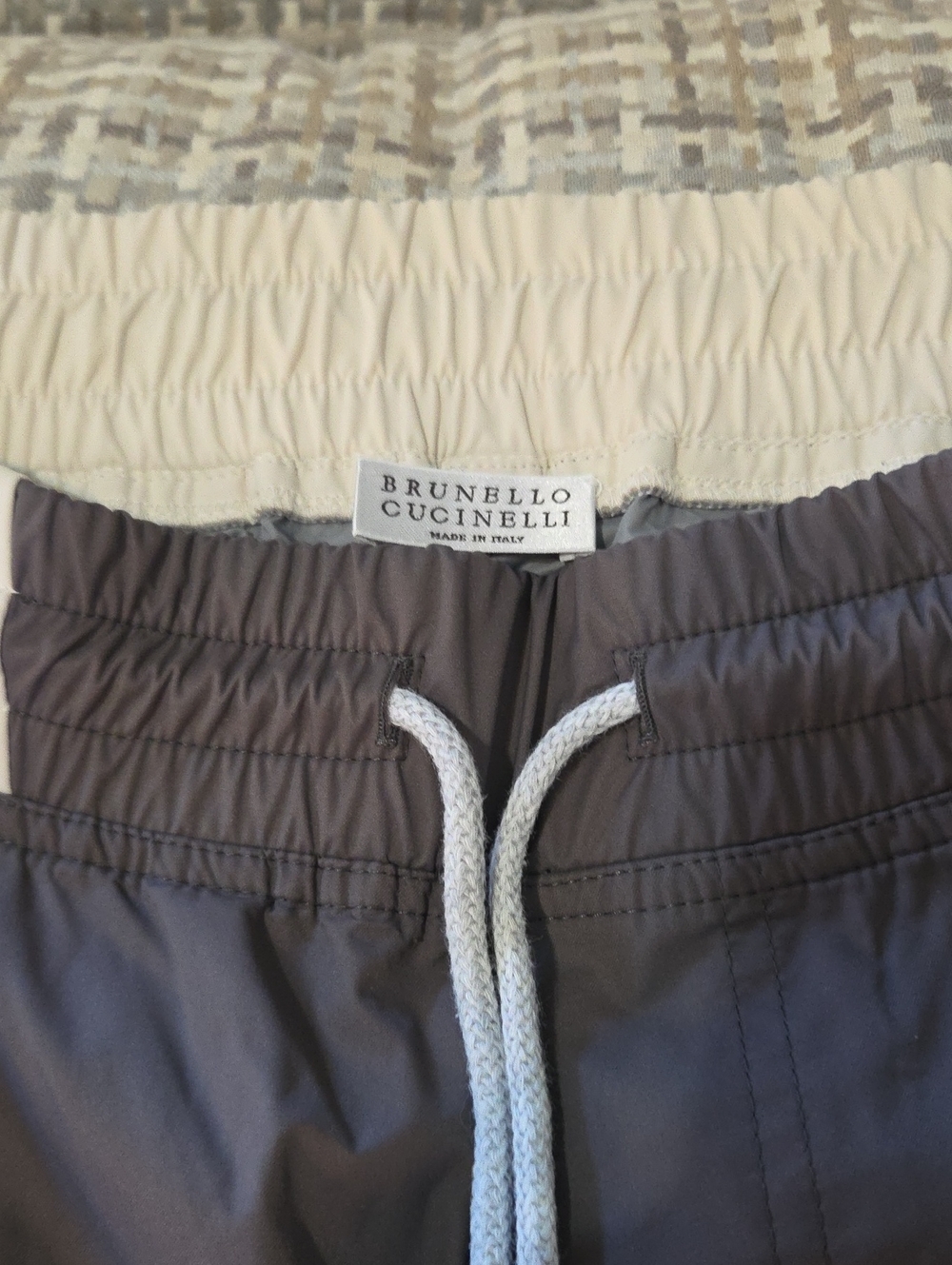 Brunello Cucinelli Mens Medium Track Pants Charcoal Gray Drawstring Joggers